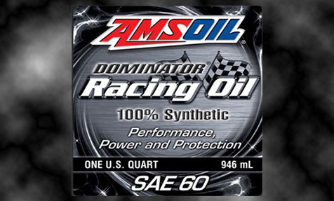 amsoil dominator racing oil info image and logo