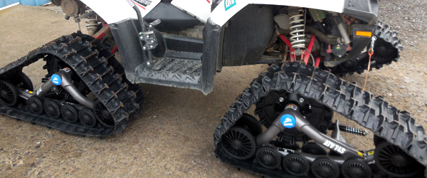 camso track conversion kit installed on atv